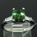 Vintage Platinum 2.03 ctw Green Tourmaline and Baguette - 6