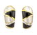 0.10 ctw Diamond, Onyx, and Mother of Pearl Earrings -