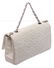 Chanel White Stitched Leather Single Flap Bag - 3