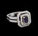 14KT White and Yellow Gold 0.40 ctw Tanzanite and