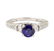 1.15 ctw Blue Sapphire and Diamond Ring - 14KT White - 2