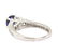 1.15 ctw Blue Sapphire and Diamond Ring - 14KT White - 3