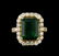 14KT Yellow Gold 6.96 ctw Emerald and Diamond Ring - 2