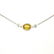 18K White Gold 18" 1.25 ctw GIA Yellow Sapphire &