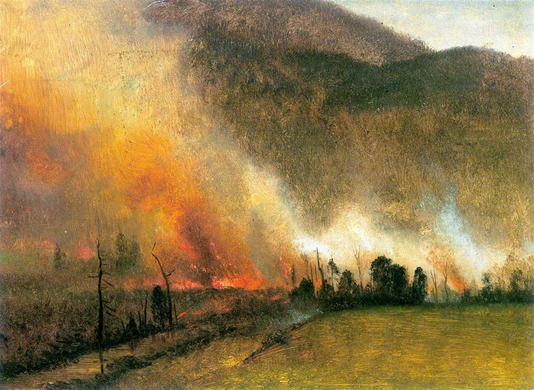 White Mountains, New Hampshire 1 by Albert Bierstadt: Artist: Albert Bierstadt - Title: White Mountains, New Hampshire 1 - Medium: Fine Art Giclee on Canvas - Image Size: Approximately 14.75 inches x 20 inches - Framed: Unframed on Unstretched Canvas - B