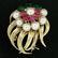 14K Yellow Gold 2.36 ctw Cabochon Ruby Jade 5mm Pearl - 2