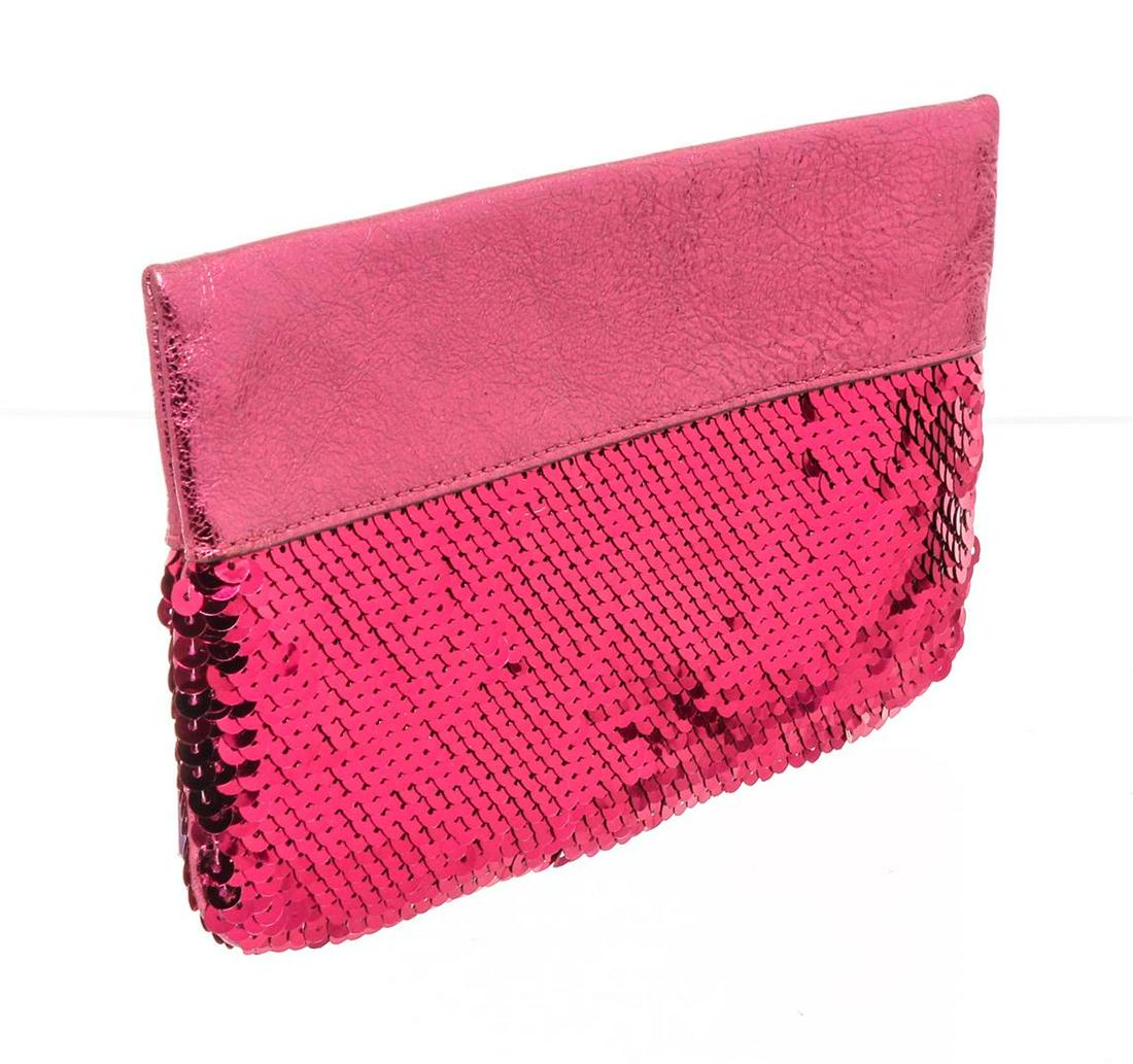 pink coach clutch