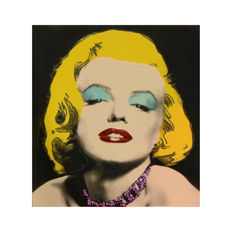 Marilyn Seduction by Steve Kaufman (1960-2010): Marilyn Seduction is a hand painted one-of-a-kind silkscreen on canvas by Andy Warhol protege Steve Kaufman (1960-2010), hand signed inverso. Includes letter of authenticity. Measures approx. 14" x 14