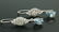 18K Solid White Gold Dangle Drop Earrings w/ an Oval - 3