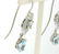 18K Solid White Gold Dangle Drop Earrings w/ an Oval - 4