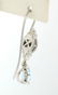 18K Solid White Gold Dangle Drop Earrings w/ an Oval - 5