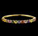 14KT Yellow Gold 10.15 ctw Multicolor Sapphire and
