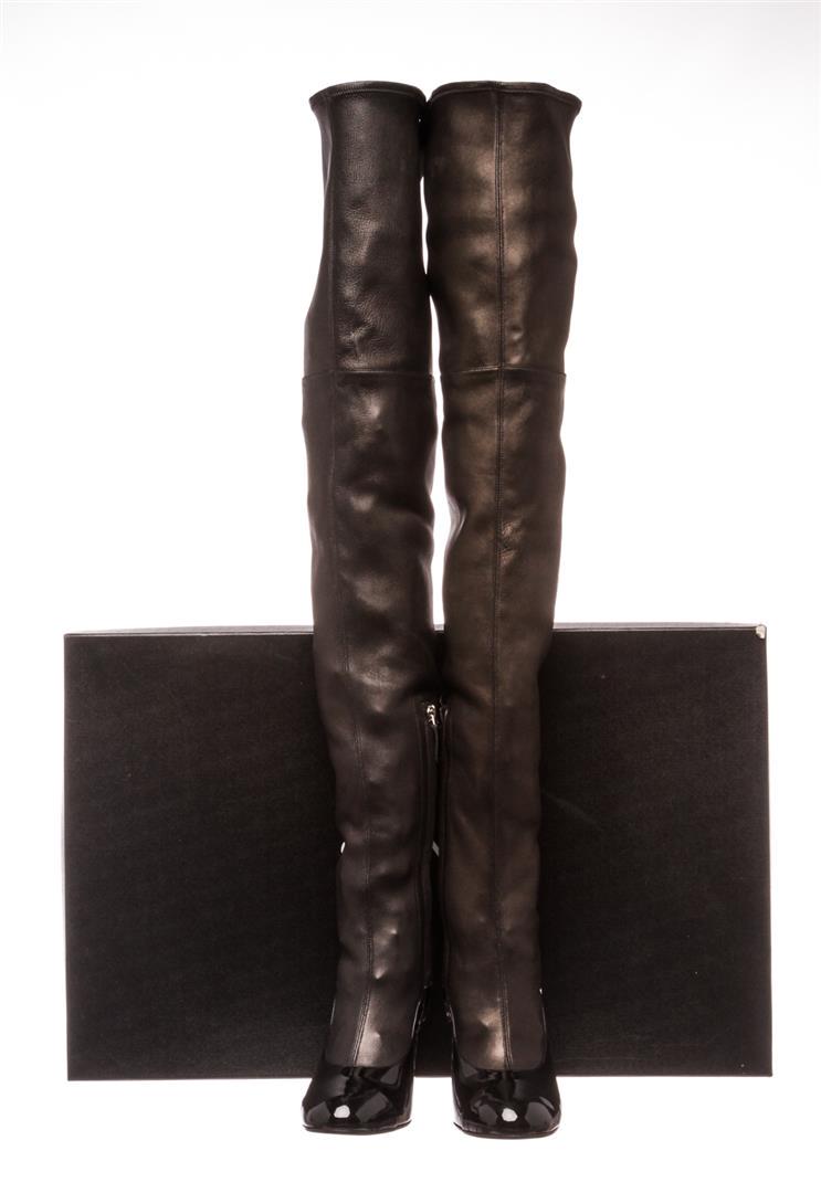 chanel boots thigh high