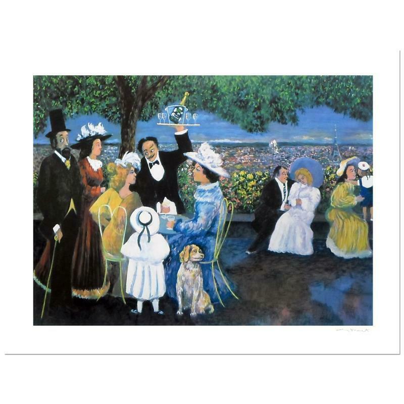 Afternoon At St Germain by Buffet, Guy: "Afternoon At St Germain" is a limited edition serigraph on paper by Guy Buffet. It is numbered, hand-signed by the artist, and comes with a Certificate of Authenticity. Measures approx. 37.75" x 28"