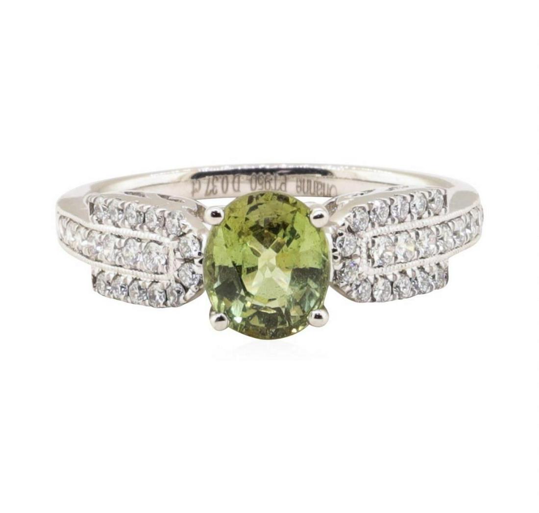 1.46 ctw Alexandrite and Diamond Ring - Platinum: One 1.46ct Alexandrite and Diamond Ring - Platinum. AIG certified. See Appraisal for more details. AIG Appraised.