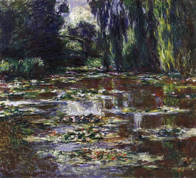 Claude Monet - Water Lilies, Water Landscape #3: Artist: Claude Monet - Title: Water Llilies, Water Landscape #3 - Medium: Fine Art Reproduction Giclee on Canvas - Image Size: Approximately 29 inches x 32 inches - Unframed on Unstretched Canvas - Bi
