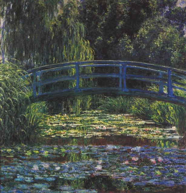 Claude Monet - Water Lily Pond #6: Artist: Claude Monet - Title: Water Lily Pond #6 - Medium: Fine Art Reproduction Giclee on Canvas - Image Size: Approximately 20 inches x 19.25 inches - Unframed on Unstretched Canvas - Biography: Cla