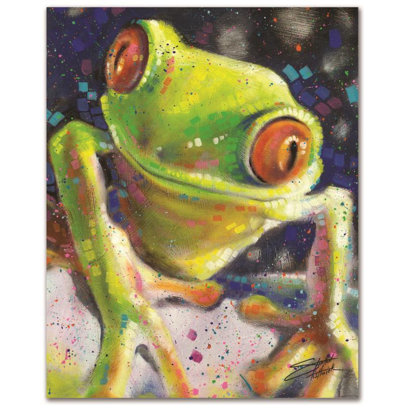 Trees by Fishwick, Stephen: With bright colors and expressive lines, Stephen Fishwick puts a unique spin on pop culture portraits. "Trees" is a limited edition giclee on stretched canvas, numbered and bears the artist's authoriz