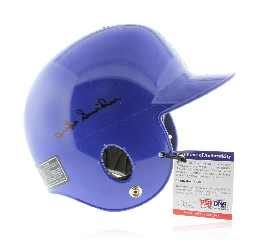Autographed Duke Snider LA Dodgers Helmet PSA Certified: Los Angeles Dodgers signed Edwin "Duke" Snider baseball helmet. Edwin "Duke" Snider, a Hall of Famer who was once one of the kings of New York when it came to talkin' baseball in the 1950s. Snider hit