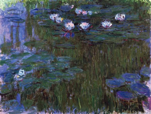 Claude Monet - Water Lillies # 3: Artist: Claude Monet - Title: Water Lillies # 3 - Medium: Fine Art Reproduction Giclee on Canvas - Image Size: Approximately 15 inches x 20 inches - Unframed on Unstretched Canvas - Biography: Claude