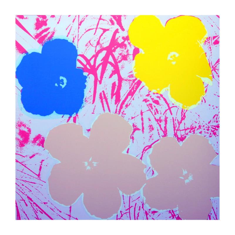 Flowers 11.70 by Warhol, Andy: "Flowers 11.70" is a silk screen print on paper (open edition) from Sunday B Morning featuring the works of Andy Warhol. The piece is stamped in blue on the back with "Published by Sunday B. Morning" 