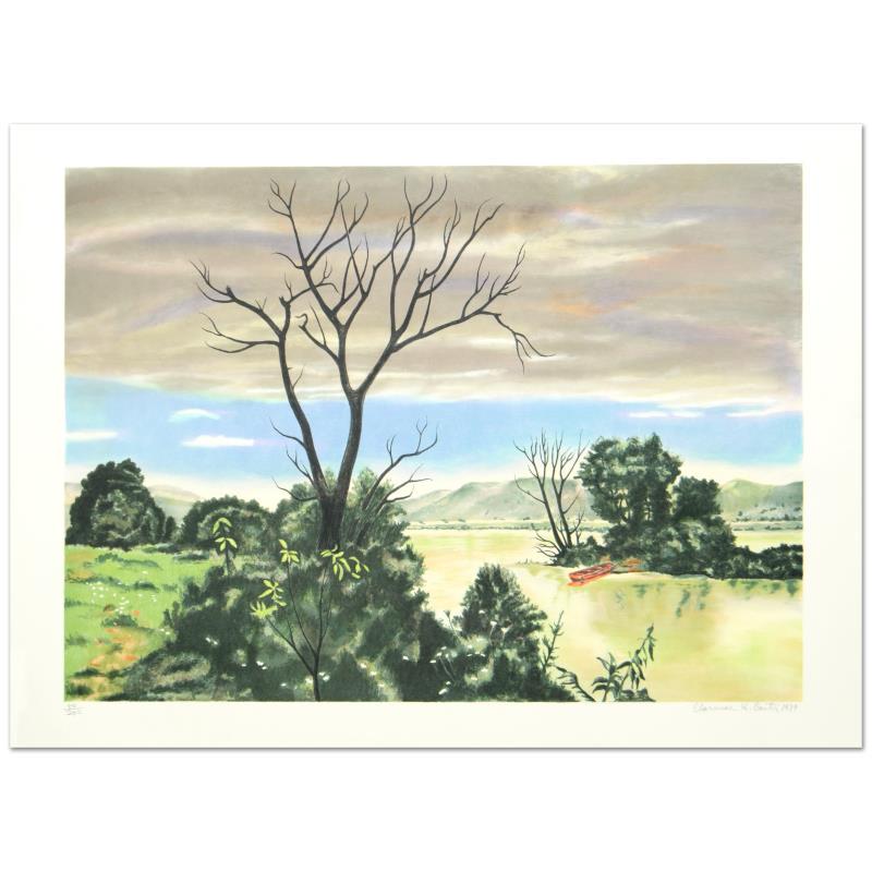 The Marsh by Carter (1904-2000): "The Marsh" is a limited edition lithograph on paper by Clarence Holbrook Carter (1904-2000), numbered and hand signed by the artist! Includes Certificate of Authenticity! Measures approx. 29" x 21" (