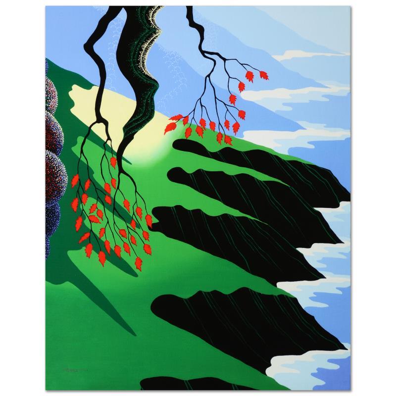 Oak Branch by Holt, Larissa: Larissa Holt, a student of distinguished artist Eyvind Earle(1916-2000), uses bold colors and breathtaking scenery to create images of Nature in her own unique style. "Oak Branch" is a limited edition