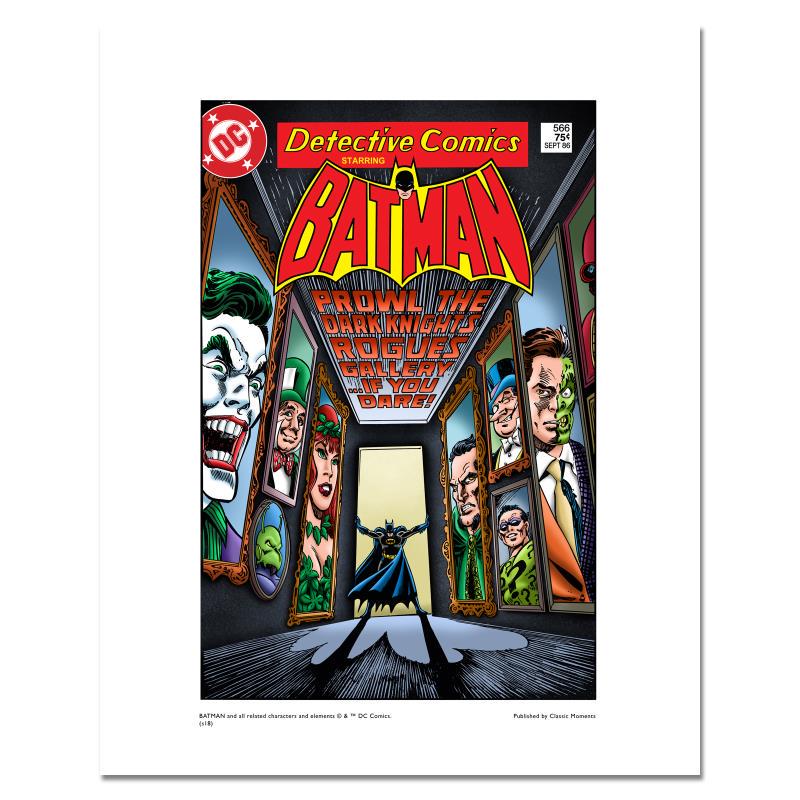 Rogues Gallery by DC Comics: "Rogues Gallery" is a limited edition giclee on paper licensed by DC Comics based on cover art by Dick Giordano and Anthony Tollin from the 1986 Detective Comics Vol 1 #566 and featuring Batman imager