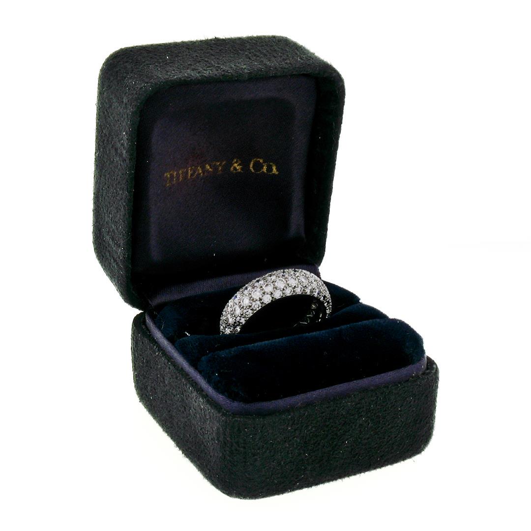 Tiffany & Co. Etoile Platinum 2.90 ctw E VVS1 4 Row: One Guaranteed 100% Authentic Tiffany & Co. Etoile Platinum 2.90ct E VVS1 4 Row IDEAL Diamond Band Ring w/ Box. Item Details - Material: Solid .950 Platinum, Weight: 5.78 Grams, Stone(s): Natural Genu