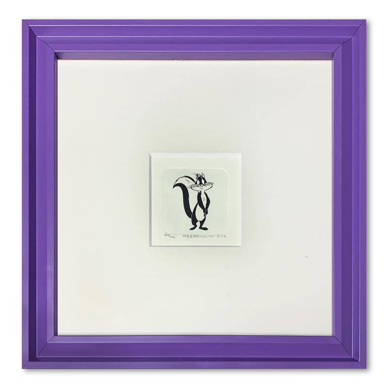 Penelope Pussycat by Looney Tunes: "Penelope Pussycat" is a limited edition etching on paper with hand-tinted coloring from Warner Bros, numbered and dated 1999. This piece comes framed. Measures approximately 9" x 9" (with frame), 2" 