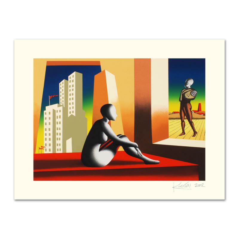 Windows Of Opportunity by Kostabi, Mark: "Windows Of Opportunity" is a limited edition serigraph on paper, numbered and hand signed by Kostabi. Includes Certificate of Authenticity! Measures approx. 35.5" x 27.5" (with border), 29.5" x 21.5"
