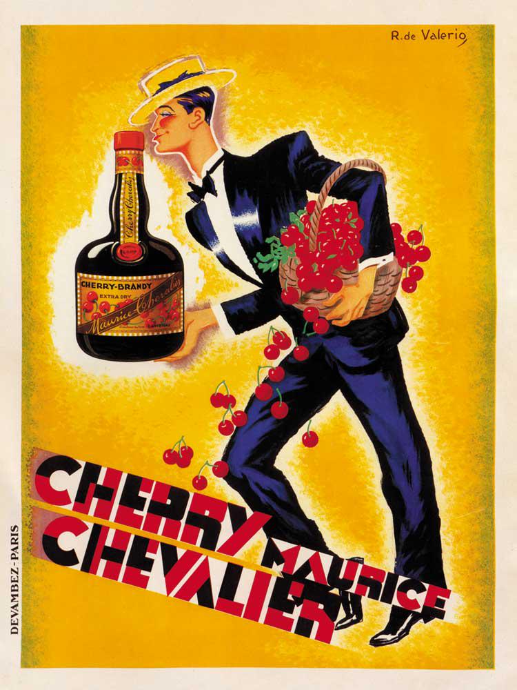 Roger De Valerio - Cherry Chevalier: Artist: Roger DeValerio Title: Cherry Chevalier Medium: Fine Art Giclee on Canvas Image Size: Approximately 26.5 inches x 20 inches Unframed on Unstretched Canvas Details: This is a beautiful Reproduc