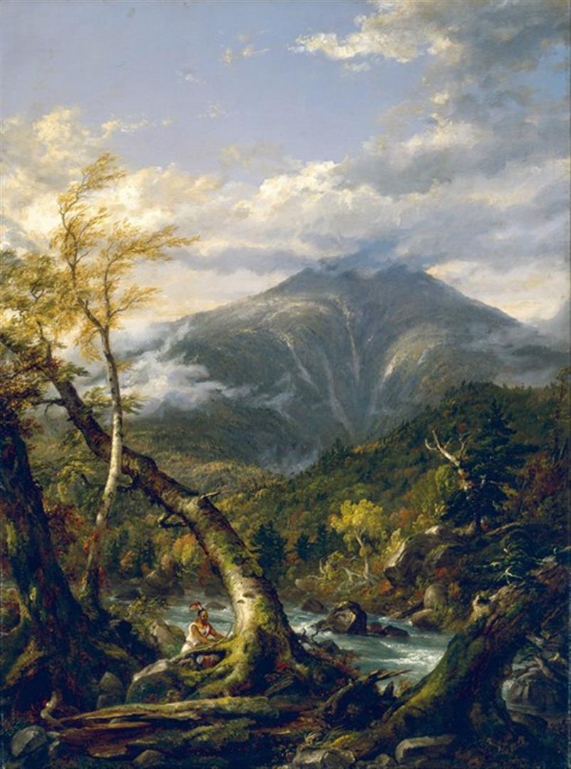 Thomas Cole - Indian Pass: Artist: Thomas Cole - Title: Indian Pass - Medium: Fine Art Giclee on Canvas - Image Size: Approximately 20 inches x 15 inches - Framed: Unframed on Unstretched Canvas - Biography: Thomas Cole (Februa