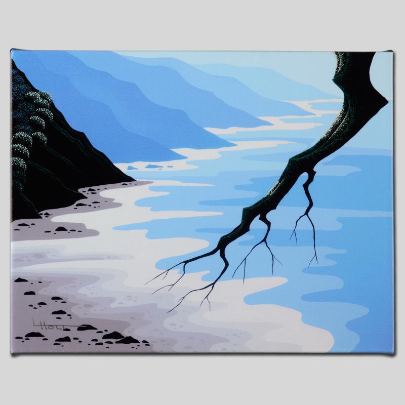 "Coast Ecstasy" Limited Edition Giclee on Canvas by: Larissa Holt, a student of distinguished artist Eyvind Earle(1916-2000), uses bold colors and breathtaking scenery to create images of Nature in her own unique style. "Coast Ecstasy" is a limited edit