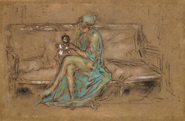 Whistler - The Green Cap: Artist: James Abbott McNeill Whistler - Title: The Green Cap - Medium: Fine Art Giclee on Canvas - Image Size: Approximately 21 inches x 32 inches - Framed: Unframed on Unstretched Canvas - Biography: