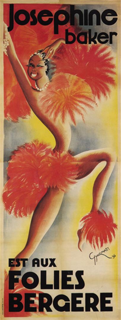 Paul Colin - Josephine Baker: Artist: Paul Colin Title Josephine Baker Medium: Fine Art Giclee on Canvas Image Size: Approximately 30 inches x 11.25 inches Unframed on Unstretched Canvas Details: This is a beautiful Reproduction G