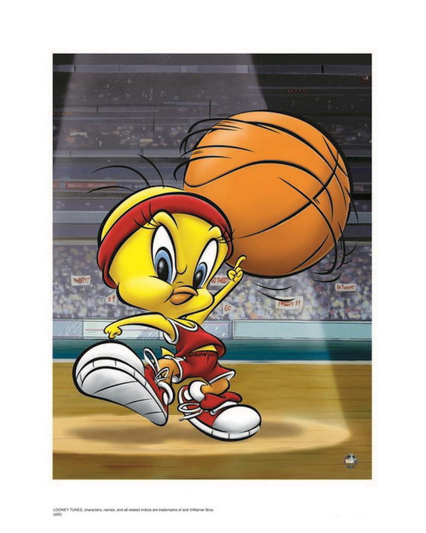Warner Brothers Hologram Twirling Tweety: Artist: Warner Brothers - Title: Twirling Tweety - Medium: Giclee on Fine Art Paper - Limited Edition: 500 - Image Size: Approximately 16 Inches x 12 inches - Paper Size: Approximately 20 inches x 16 