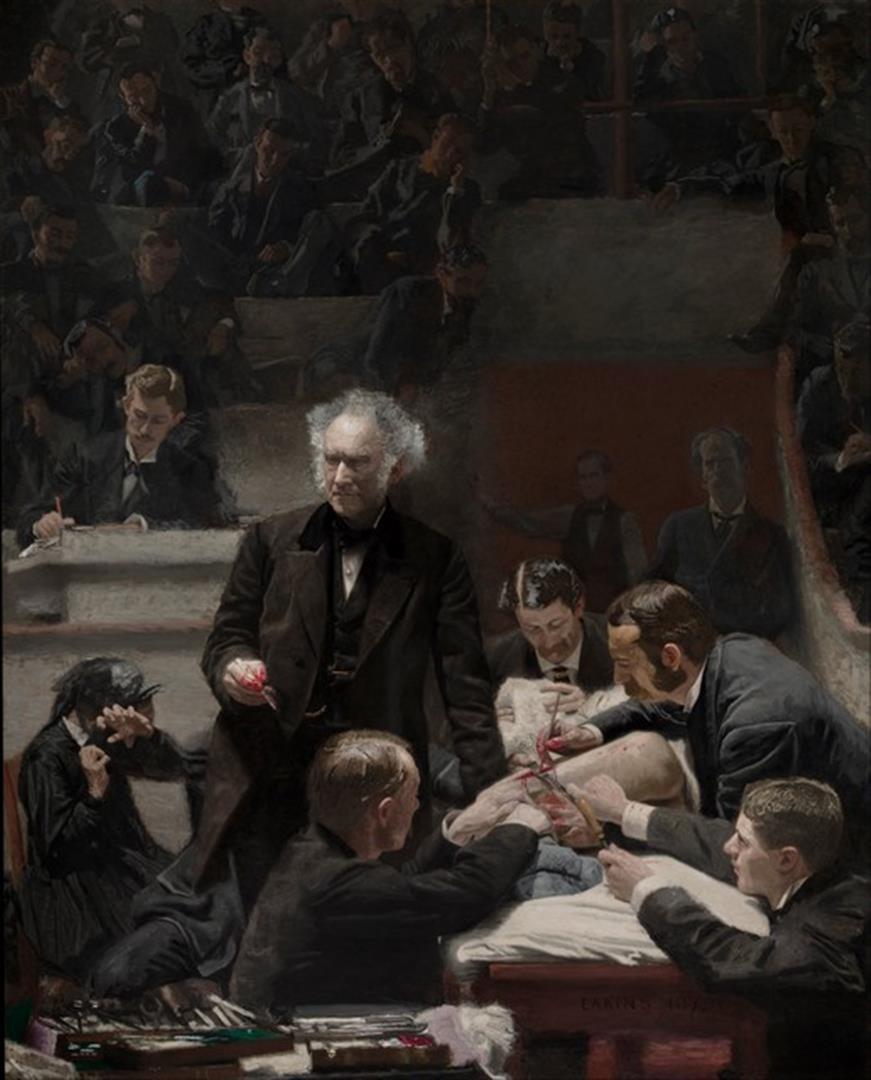 Thomas Eakins - Portrait of Dr. Samuel Gross: Artist: Thomas Eakins - Title: Portrait of Dr. Samuel Gross - Medium: Fine Art Giclee on Canvas - Image Size: Approximately 32 inches x 25.75 inches - Framed: Unframed on Unstretched Canvas - Biograph