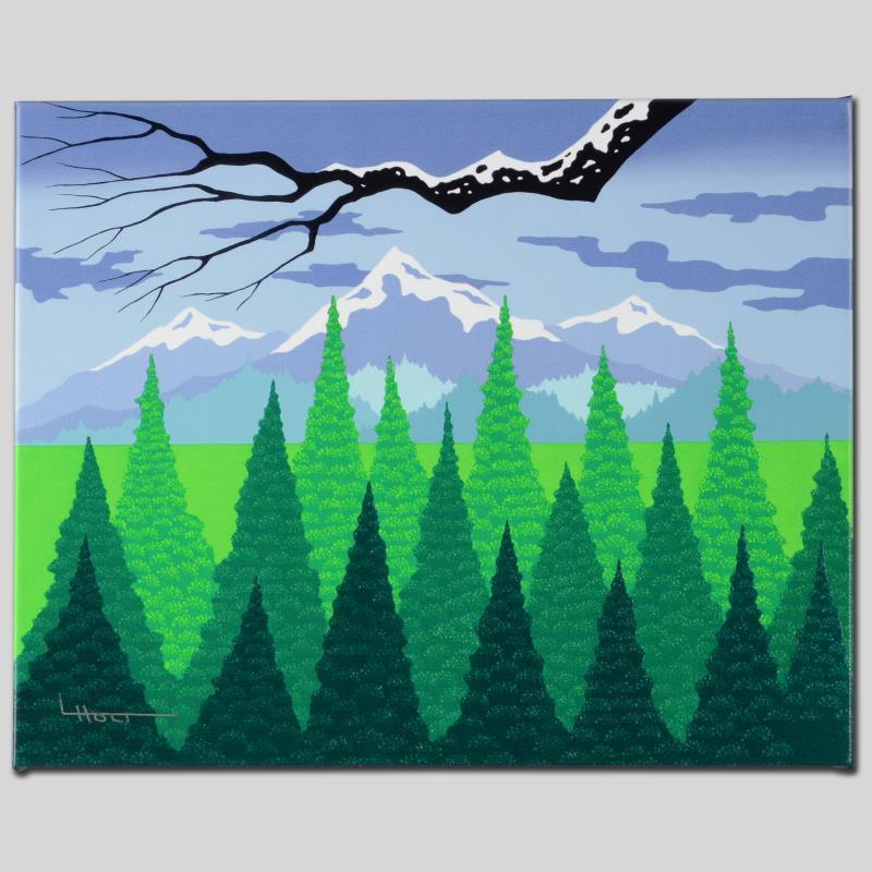 "Board Meeting" Limited Edition Giclee on Canvas by: Larissa Holt, a student of distinguished artist Eyvind Earle(1916-2000), uses bold colors and breathtaking scenery to create images of Nature in her own unique style. "Board Meeting" is a limited edit