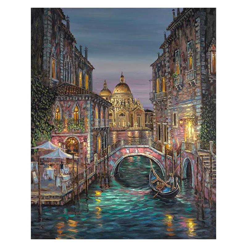 Venice, Ageless Beauty by Finale, Robert: "Venice, Ageless Beauty" is an artist embellished limited edition giclee on stretched canvas by Robert Finale. The piece is hand signed, numbered AP 1/7, and comes with a certificate of authenticity.