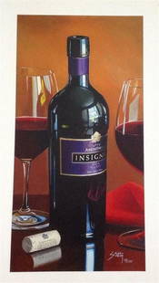 Thomas Stiltz "Perfect for Tasting": Thomas Stiltz "Perfect for Tasting" Hand Signed and Numbered Limited Edition Giclee on Canvas, Publisher's Certificate of Authenticity Dimensions: 20 x 10 inches (Note: edition number received may