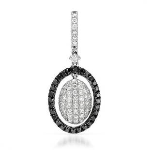 18k White Gold 0.51CTW Diamond and Black Diamonds: One 18k White Gold 0.51CTW Diamond and Black Diamonds Pendant, (SI1-SI2/G-H) - Product Specification: Stone: Diamond Stone 2: Diamond Stone 2 Clarity: SI1-SI2 Stone 2 Color: G-H Stone 2 Custom: 28