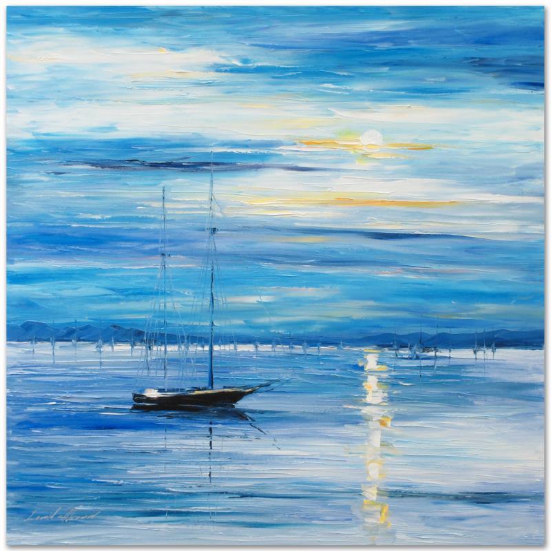 Leonid Afremov (1955-2019) "Far from Shore" Limited: Leonid Afremov's (1955-2019) masterful use of color and texture make his paintings unique collectibles that are sure to brighten any wall. "Far from Shore" is a limited edition giclee on canvas. The p