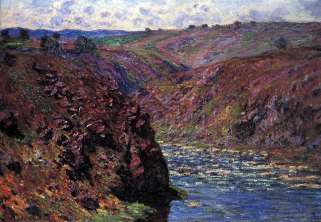 Claude Monet - Les-Eaux Semblantes in the Sunlight: Artist: Claude Monet - Title: Les-Eaux Semblantes in the Sunlight - Medium: Fine Art Reproduction Giclee on Canvas - Image Size: Approximately 22.75 inches x 32 inches - Unframed on Unstretched Canvas