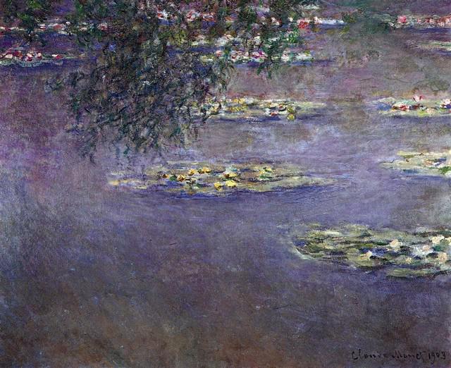 Claude Monet - Water Lilies, Water Landscape #1: Artist: Claude Monet - Title: Water Llilies, Water Landscape #1 - Medium: Fine Art Reproduction Giclee on Canvas - Image Size: Approximately 26 inches x 32 inches - Unframed on Unstretched Canvas - Bi