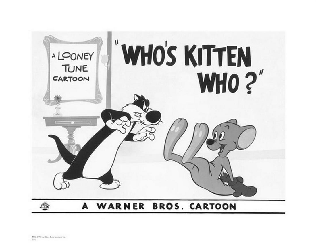 Warner Brothers Hologram Who's Kitten Who: Artist: Warner Brothers - Title: Who's Kitten Who - Medium: Giclee on Fine Art Paper - Limited Edition: 500 - Image Size: Approximately 12 Inches x 16 inches - Paper Size: Approximately 16 inches x 20