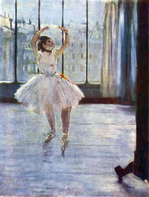 Edgar Degas - Dancer Being Photographed: Artist: Degas - Title: Dancer Being Photographed - Medium: Fine Art Reproduction Giclee on Archival Canvas - Image Size: Approximately 32 inches x 24.25 inches - Framed: Unframed on Unstretched Canvas