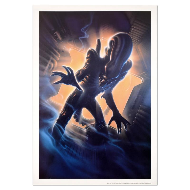 Alien by Alvin, John: "Alien" is a limited edition collectible lithograph on paper licensed by 20th Century Fox and includes a Certificate of Authenticity! Measures Approx: 19" x 27.5" (image)