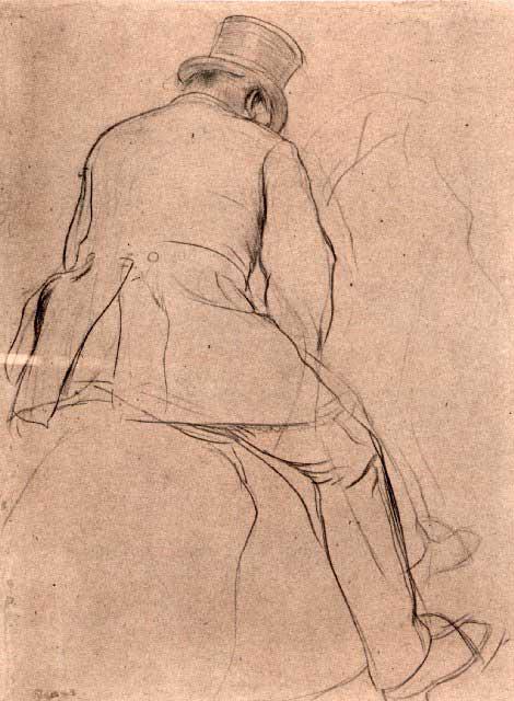 Edgar Degas - Rider: Artist: Degas - Title: Rider - Medium: Fine Art Reproduction Giclee on Archival Canvas - Image Size: Approximately 20 inches x 14.75 inches - Framed: Unframed on Unstretched Canvas - Edgar Degas was a