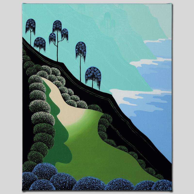 Reality Check by Holt, Larissa: Larissa Holt, a student of distinguished artist Eyvind Earle(1916-2000), uses bold colors and breathtaking scenery to create images of Nature in her own unique style. "Reality Check" is a limited edit